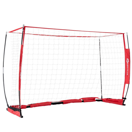 6/8/12 Feet Durable Bow Style Soccer Goal Net with Bag-12' x 6'