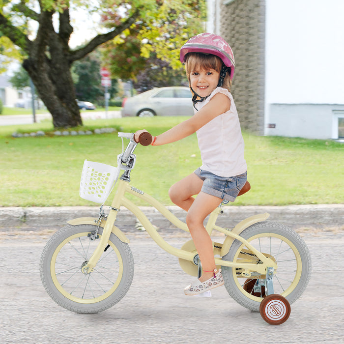 14 Inch Kids Bike Adjustable with Training Wheels Ages 3-8 Years Olds-14 inches