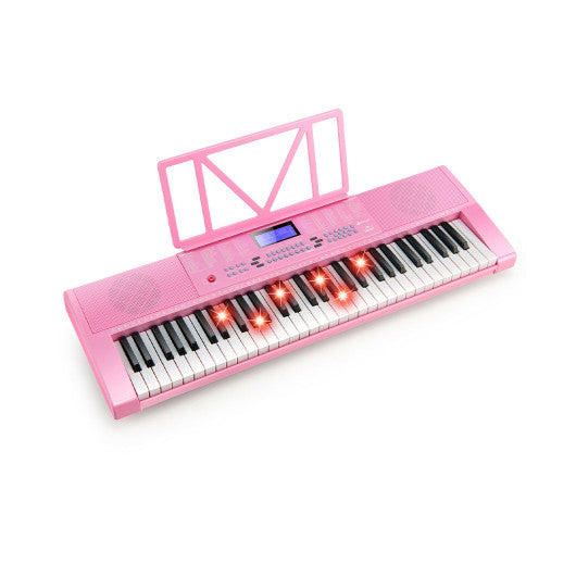 61-Key Electric Piano Keyboard for Beginner-Pink