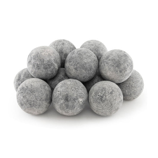 15 Pieces Ceramic Fiber Fire Balls for Outdoor Use-Gray