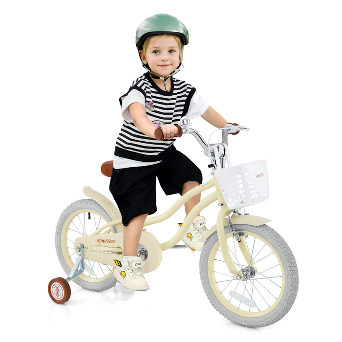 14/16/18 Inch Kids Bike Adjustable with Training Wheels Ages 3-8 Years Olds-16 inches