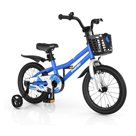 16 Inch Kids Bike with Removable Training Wheels-Blue