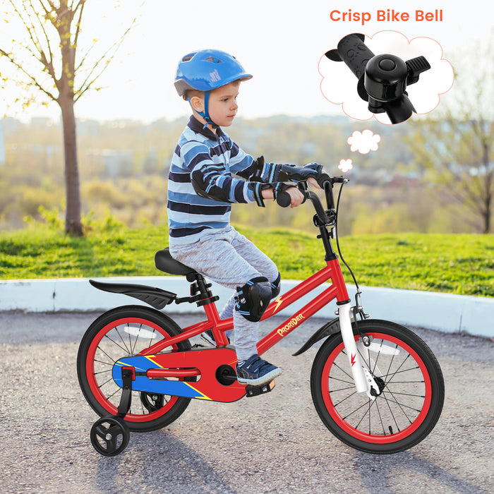 16 Inch Kids Bike with Removable Training Wheels-Red