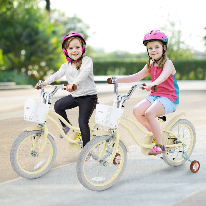 14/16/18 Inch Kids Bike Adjustable with Training Wheels Ages 3-8 Years Olds-18 inches