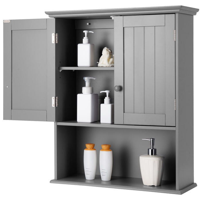 Wall Mount Bathroom Storage Cabinet -Gray