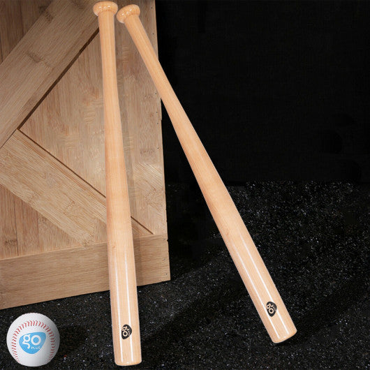 2 Pieces 34 Inch Natural Wooden Baseball Bat and 2 Pieces 9 Inch Baseball