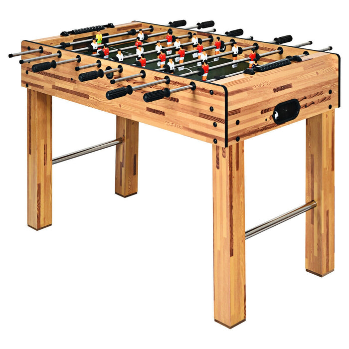 48 Inch Foosball Table Indoor Soccer Game-Beige