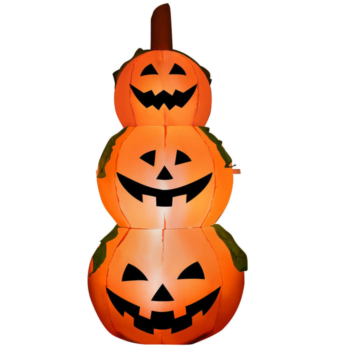 5 Feet Halloween Inflatable 3-Pumpkin Stack Ghost