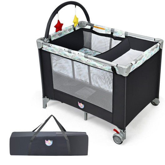 Portable Baby Playard Playpen Nursery Center with Changing Station