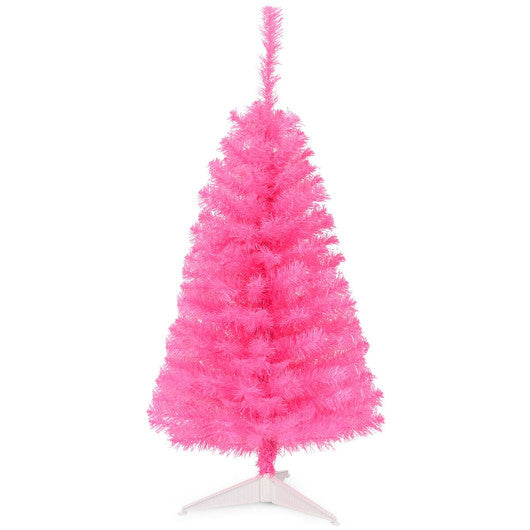 3 ft Premium Artificial Christmas Mini Tree with Stand-Pink