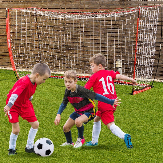 6/8/12 Feet Durable Bow Style Soccer Goal Net with Bag-12' x 6'