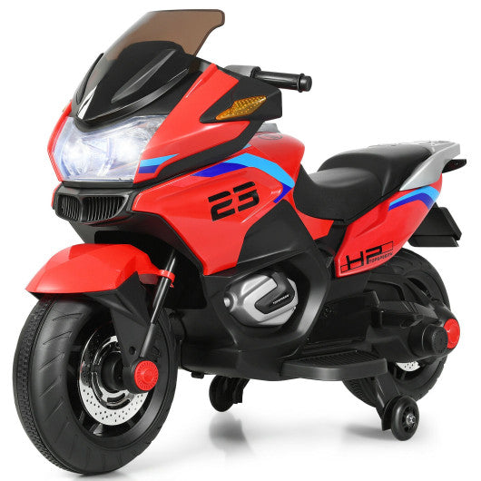 12V Kids Ride On Motorcycle Electric Motor Bike-Red