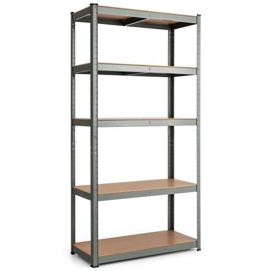 35.5 x 71 Inch Adjustable 5-Layer 2000 lbs Capacity Tool Shelf -Gray