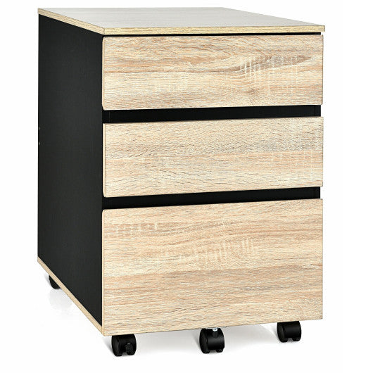 3-Drawer Mobile File Cabinet for Home Office