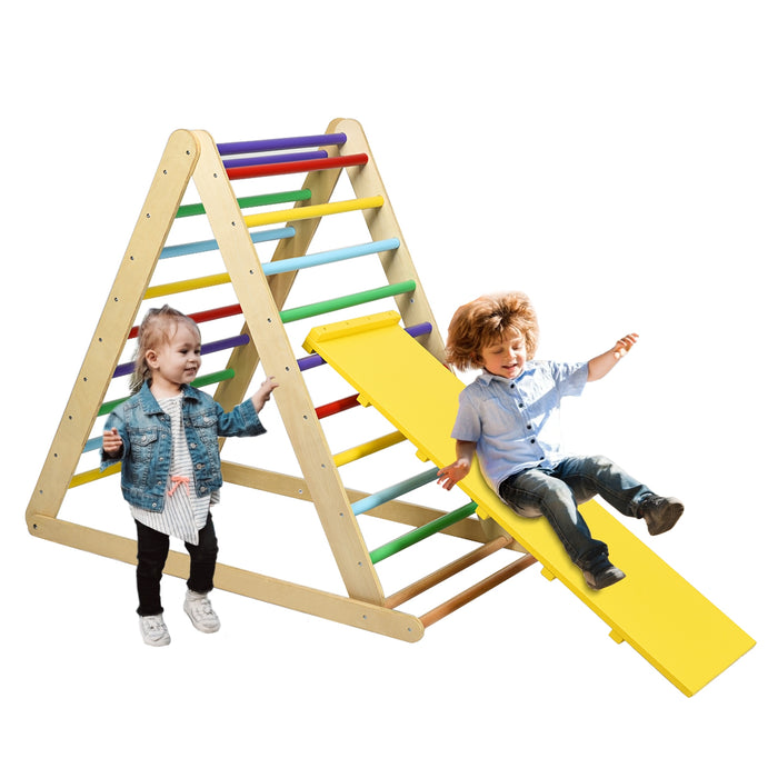 Foldable Wooden Climbing Triangle Indoor Home Climber Ladder