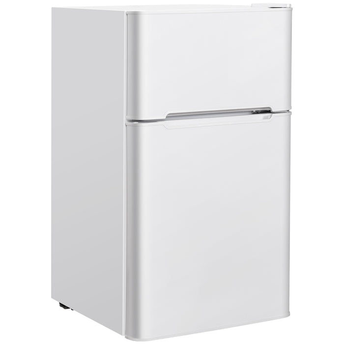 3.2 cu ft. Compact Stainless Steel Refrigerator-White