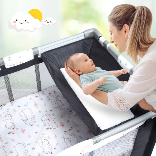 Portable Baby Playard Playpen Nursery Center with Mattress