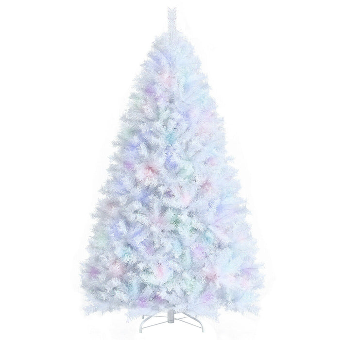 7 Feet White Iridescent Tinsel Artificialâ€‚Christmas Tree with Metal Stand