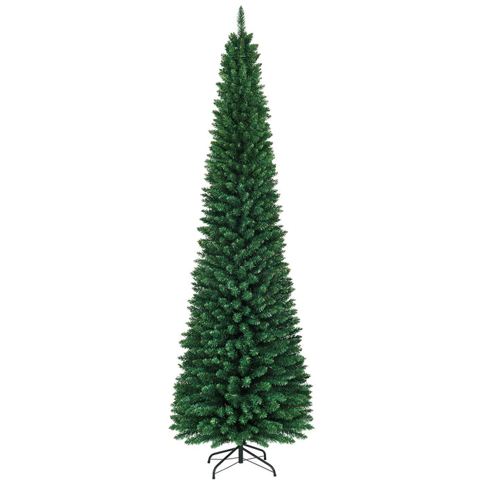 PVC Artificial Slim Pencil Christmas Tree-9 Feet