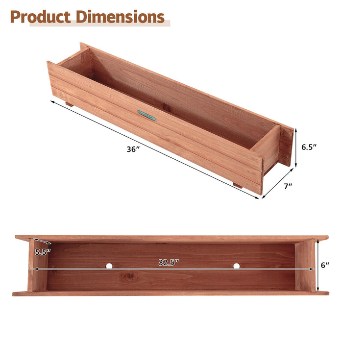 Wooden Decorative Raised Garden Bed for Yard and Window