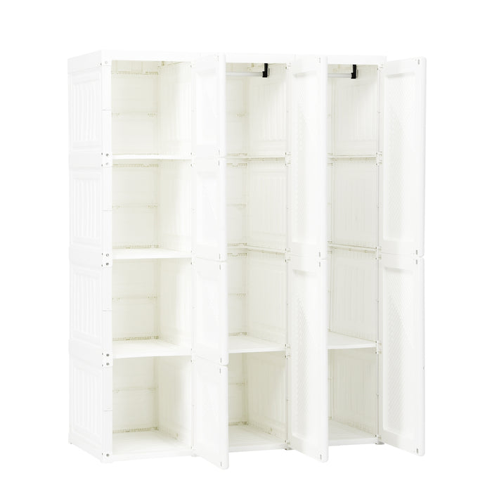 Foldable Closet Clothes Organizer with 12 Cubby Storage