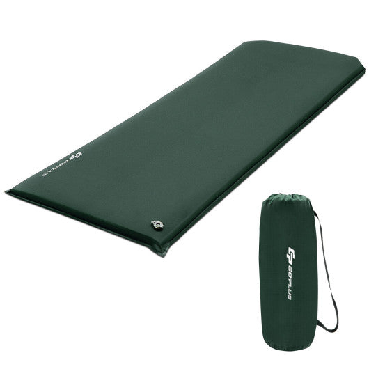 Self-inflating Lightweight Folding Foam Sleeping Cot with Storage bag-Green