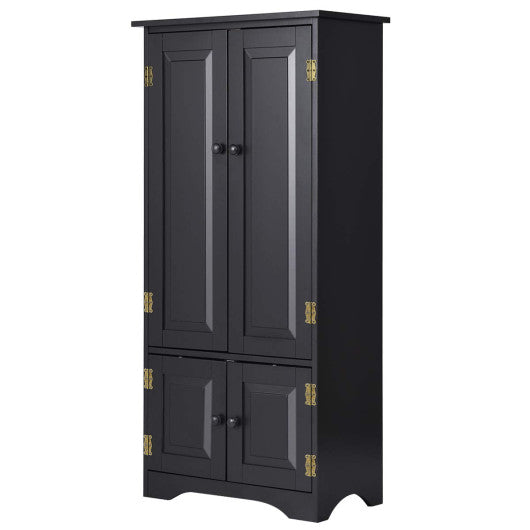 Accent Storage Cabinet Adjustable Shelves-Black