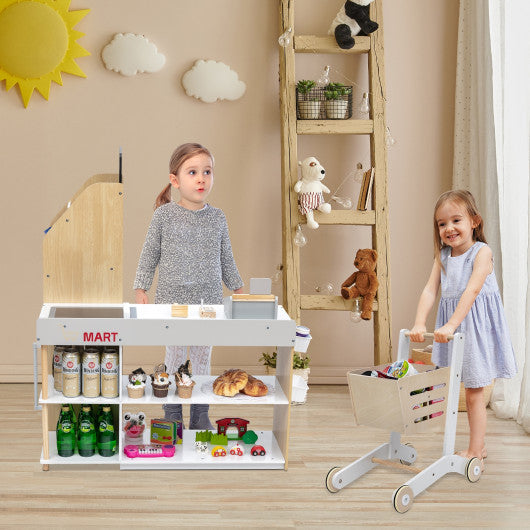 Grocery Store Playset Pretend Play Supermarket Shopping Set