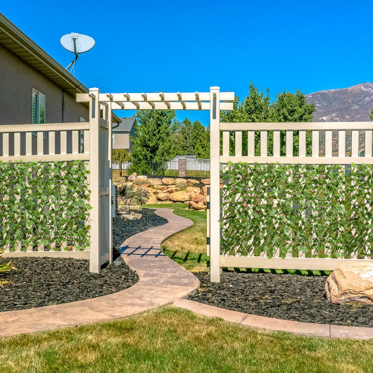 3 Pieces Retractable Artificial Leaf Faux Ivy Privacy Fence Screen Expandable