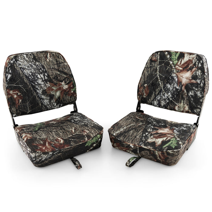 2-Piece Folding Boat Seat Set with Sponge Padding-Camouflage