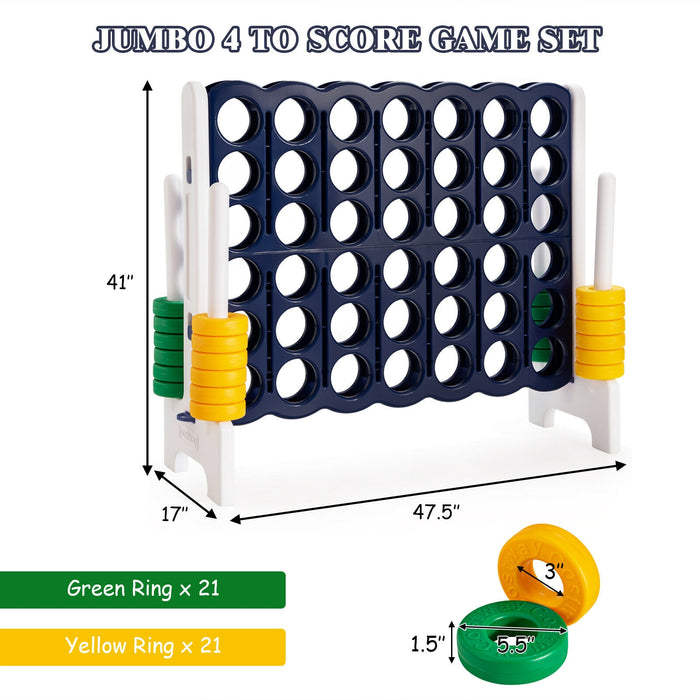 4-to-Score 4 in A Row Giant Game Set for Kids Adults Family Fun