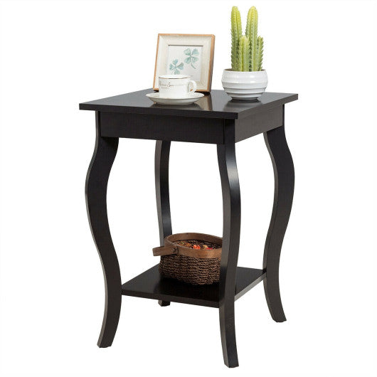 Accent Sofa End Side Table-Brown