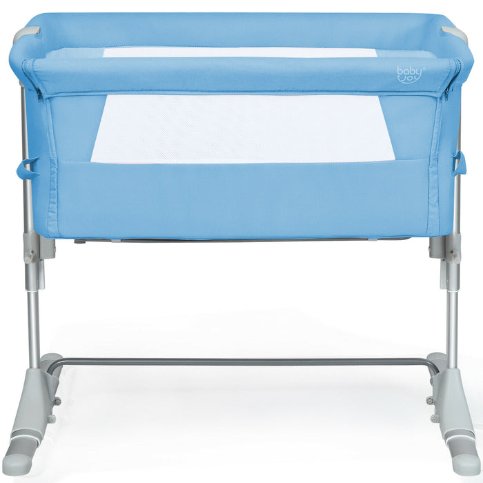 Travel Portable Baby Bed Side Sleeper  Bassinet Crib with Carrying Bag-Blue