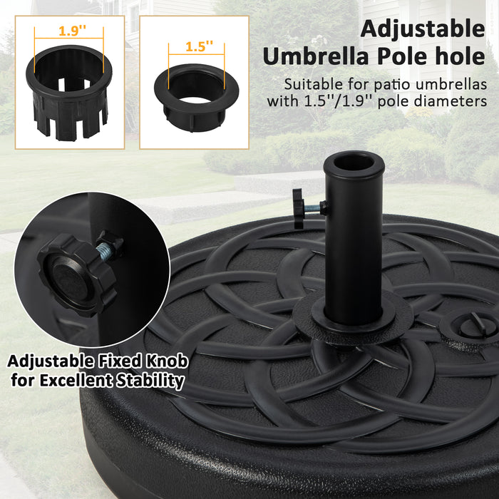 22 Inch Fillable Heavy-Duty Round Patio Umbrella Base Stand