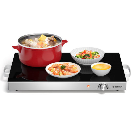 22 x 14 Inch Electric Warming Tray Hot Plate Dish Warmer with Adjustable Temperature