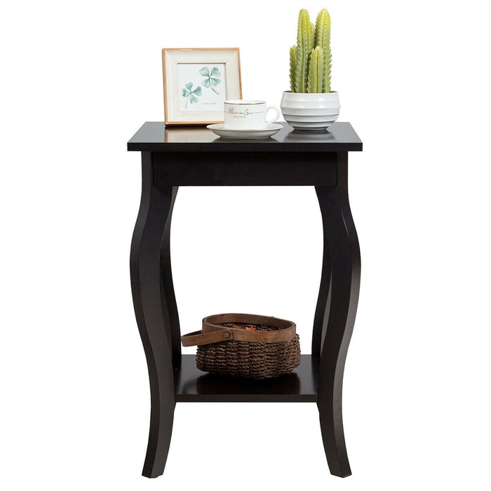 Accent Sofa End Side Table-Brown