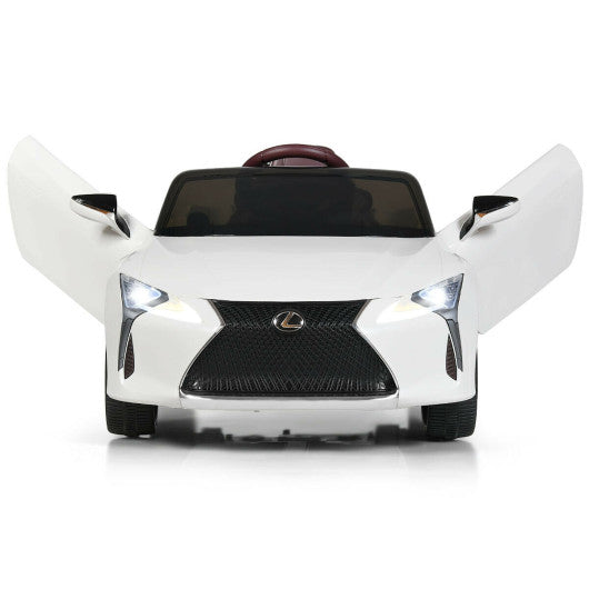 Kids Ride Lexus LC500 Licensed Remote Control Electric Vehicle-White