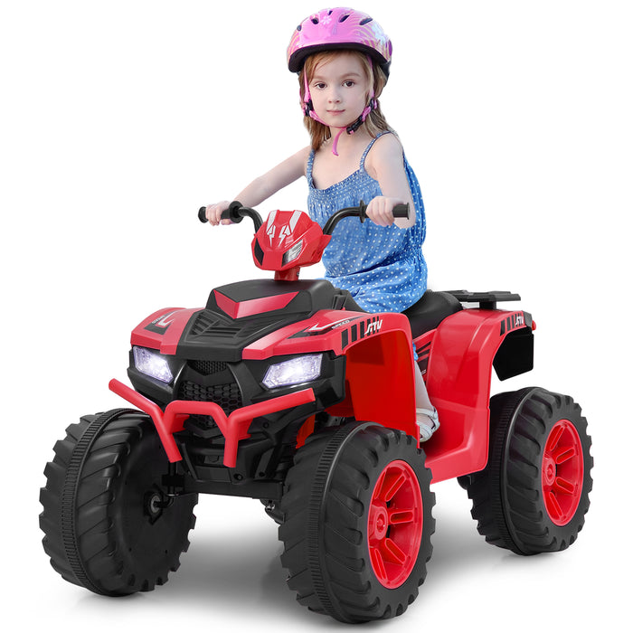 24V Kids Ride-On Electric ATV with Wireless Connection for Toddlers 3-8 Years Old-Red