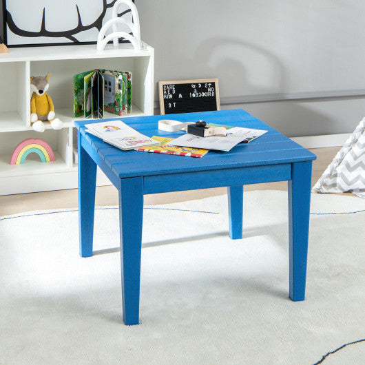 25.5 Inch Square Kids Activity Play Table-Blue