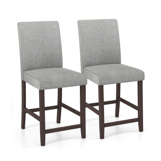 25 Inch Counter Height Set of 2 Bar Stools-Gray