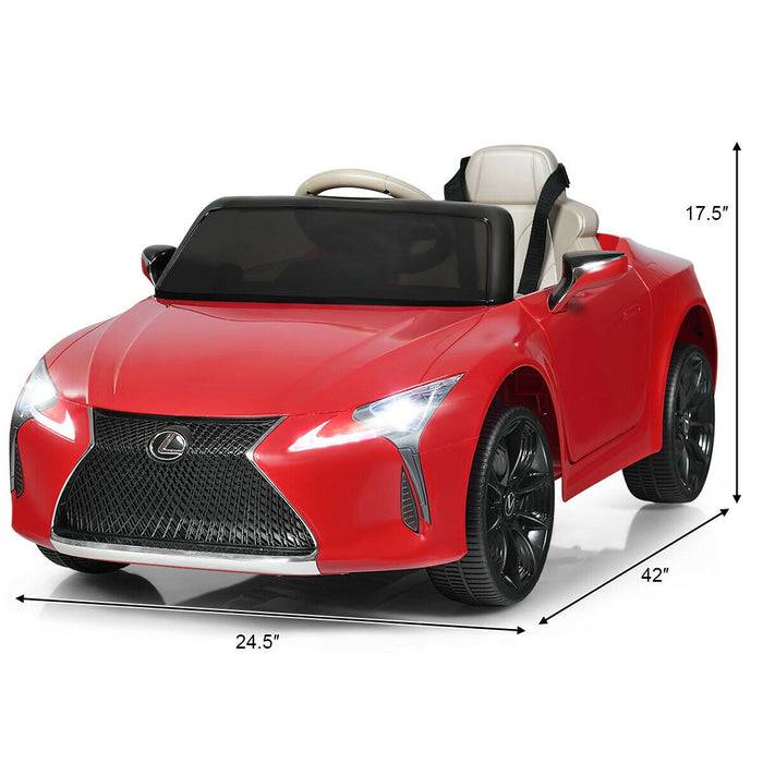 Kids Ride Lexus LC500 Licensed Remote Control Electric Vehicle-Red