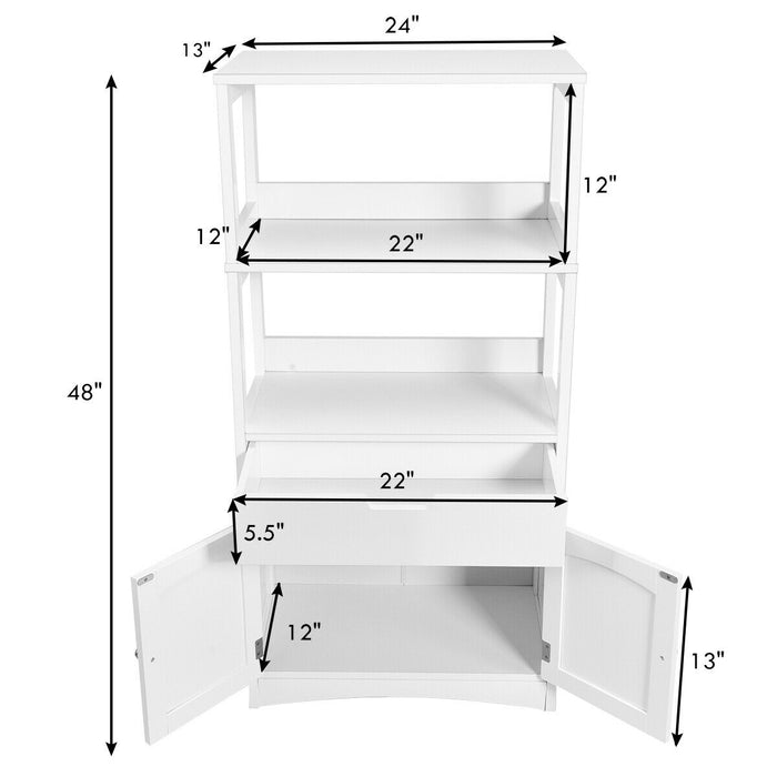 Bathroom Storage Cabinet with Drawer and Shelf Floor Cabinet