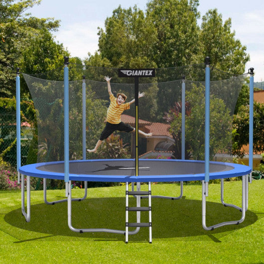 15 Feet Outdoor Bounce Trampoline with Safety Enclosure Net