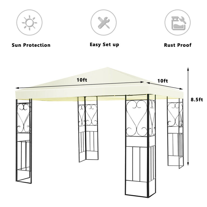 10 x 10 Feet Patio Gazebo Canopy Tent Garden Shelter