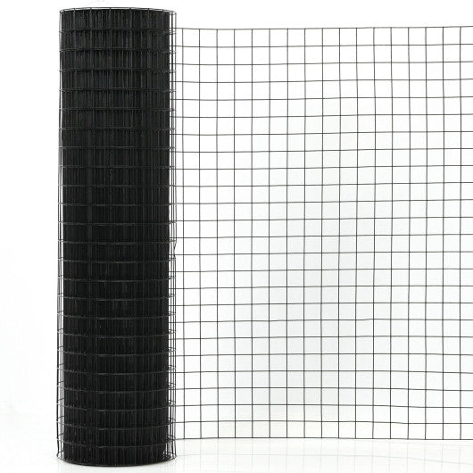 36 x 50 Inch Hardware Cloth 16 Gauge Black Vinyl Coated Welded Wire Mesh 1.5 Inch