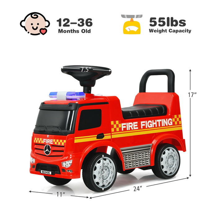 Licensed Mercedes Benz Kids Fire Engine Racer-Red