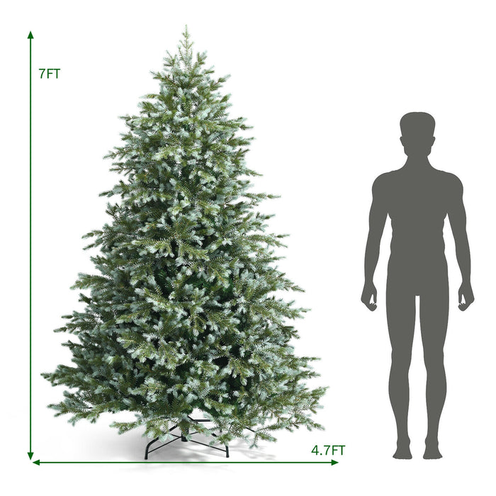 7 Feet Artificial Christmas Tree with 1260 Mixed PE and PVC Tips