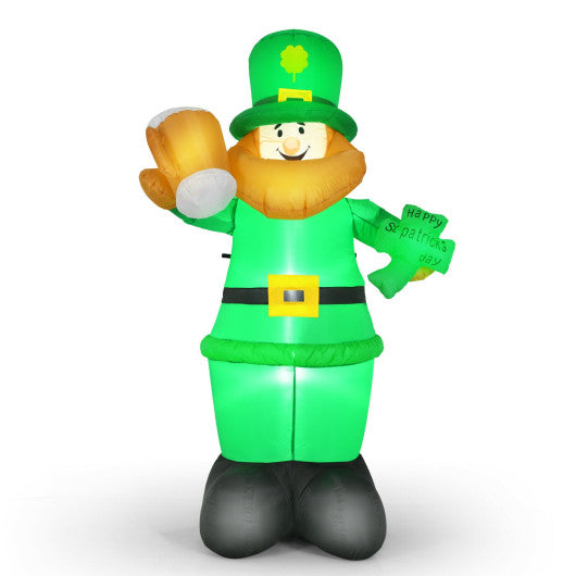 Patrickâ€™s Day Inflatable Leprechaun for for Yard and Lawn-8 ft