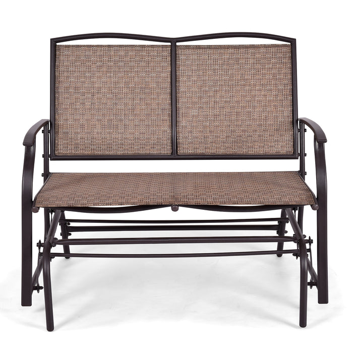 Outdoor Iron Patio Rocking Chair for Backyard and Lawn