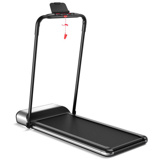 Ultra-thin Electric Folding Motorized Treadmill with LCD Monitor Low Noise